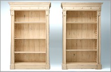 Bookcases, mantels and wardrobes.