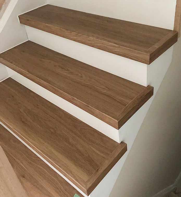 Custom Stair Nosings, Vents and Posts from any Vinyl Plank, Engineered
